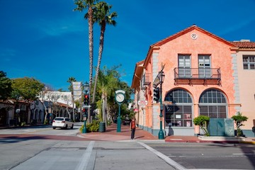 Fototapeta na wymiar Panorama of the city of Santa Barbara in California