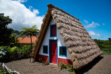 Fototapeta na wymiar house with thatched roof