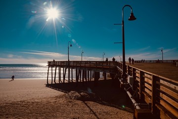 Naklejka premium town of Pismo Beach on the Pacific coast of California