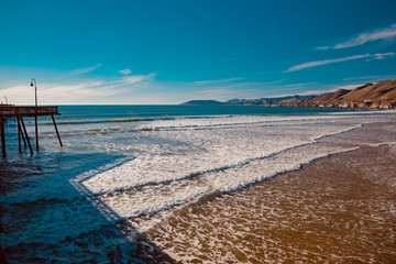 town of Pismo Beach on the Pacific coast of California