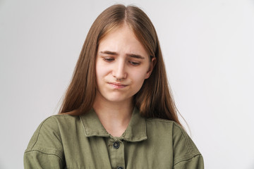 Obraz premium Close up portrait of a pretty young girl