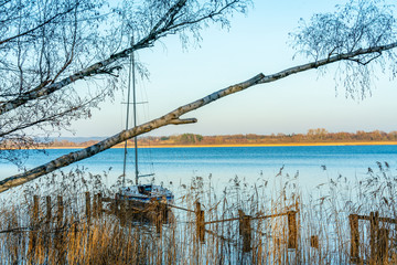 The tranquil Weltynskie Jezioro lake near Gryfino in Poland