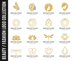 set of best beauty / fashion logo collections, perfect for company logo or branding.