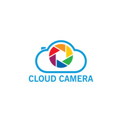 Cloud Camera Logo Template Design