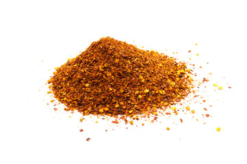 Cayenne pepper isolated on white background.