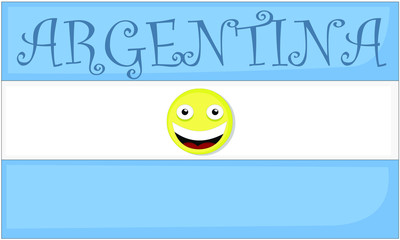 vector illustration of the flag of Argentina