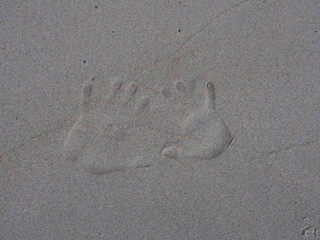 footprints in the sand