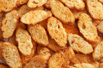 Texture of small pieces dried bread