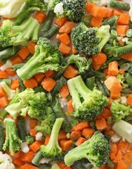 Texture of frozen vegetables