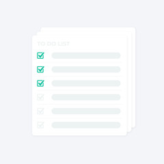 Task planning icon. Checklist. Test, exam. Vector illustration of a To do list. Project management. Tasks list. Vector isolated outline drawing. Editable stroke