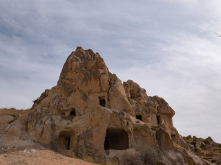 Fototapeta premium Stone houses of Goreme village in Cappadocia, Turkey