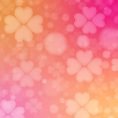 Abstract glowing blurred background, heart bokeh abstract background vector flower design.