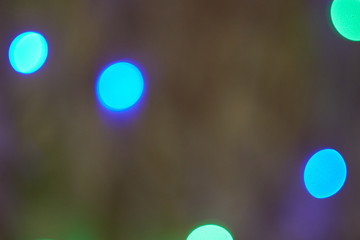 Blue glittering blurry lights background abstract lights bokeh