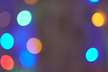 Blue glittering blurry lights background abstract lights bokeh
