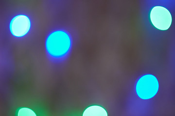 Blue glittering blurry lights background abstract lights bokeh