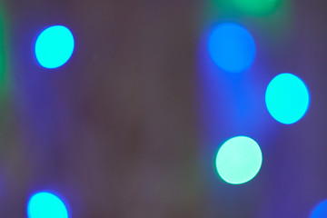 Blue glittering blurry lights background abstract lights bokeh