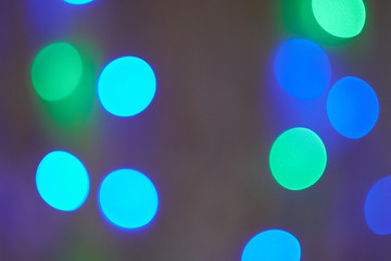 Blue glittering blurry lights background abstract lights bokeh