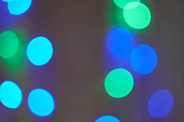 Blue glittering blurry lights background abstract lights bokeh