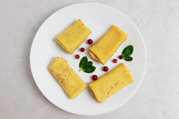 healthy breakfast, sweet dessert with berry, keto diet.