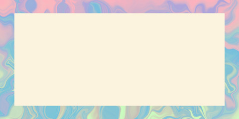 An abstract wavy iridescent border background image.