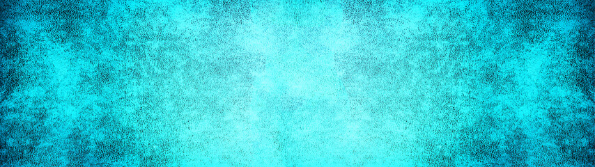 Turquoise aquamamarine abstract rustic leather texture background panorama banner