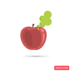 Poison apple color flat icon for web and mobile design