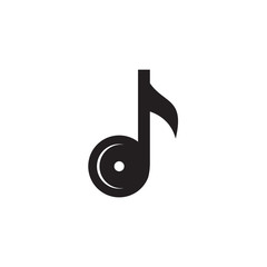 Music note icon symbol logo design