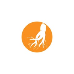 Ginseng vector icon illustration