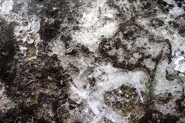 Cracked ice. Close-up. Conceptual background for design.