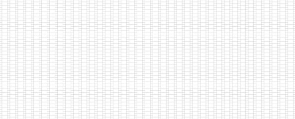 White square pattern vertical and horizontal lines, Panorama white wall background and texture.