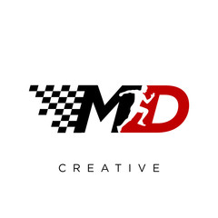 md run logo design vector icon