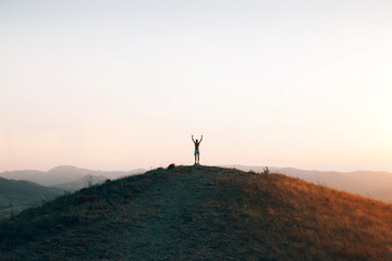 A man conquered the summit