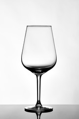 A Wine glass on the clear background