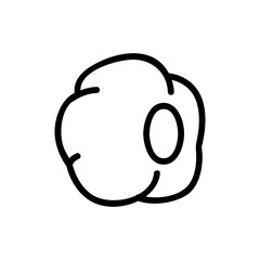 garlic icon vector. Thin line sign. Isolated contour symbol illustration