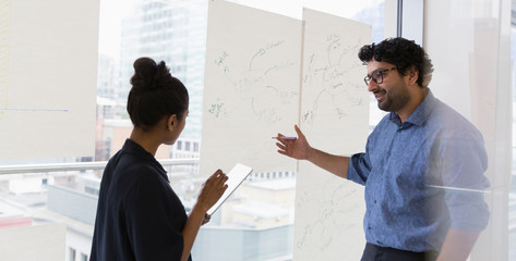 Creative business people brainstorming in office