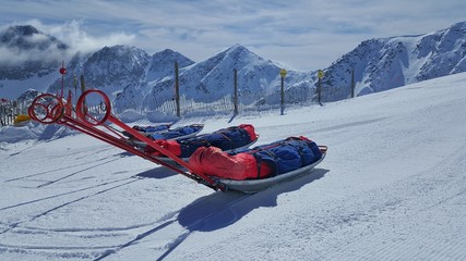 skiers on ski slope