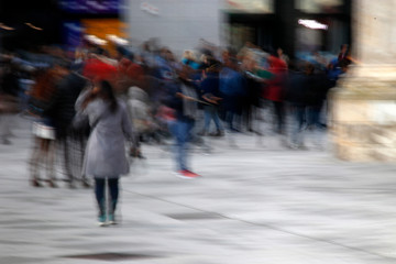 People walking in the street