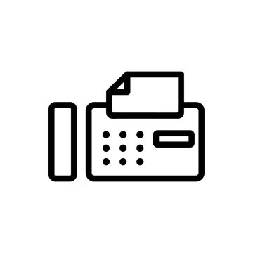 recommend clip art: fax icon vector. Thin line sign. Isolated contour symbol illustration