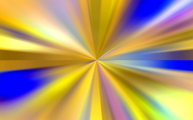 Yellow blue sky abstract background with rays
