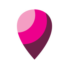 modern pink purple color pin map logo design
