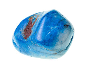 polished shattuckite gem stone cutout on white