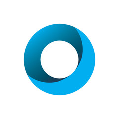 modern blue color circle logo design