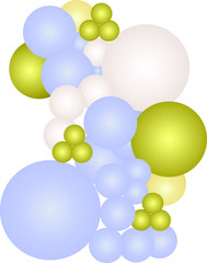 Set of decorative balloons with white background vector