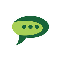 green nature chat logo design