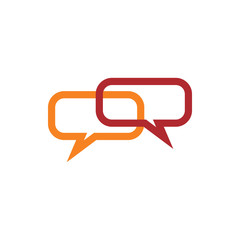 color line chat dialogue logo design