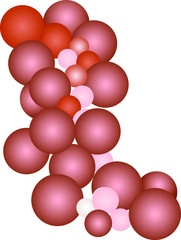 Set of decorative balloons with white background vector