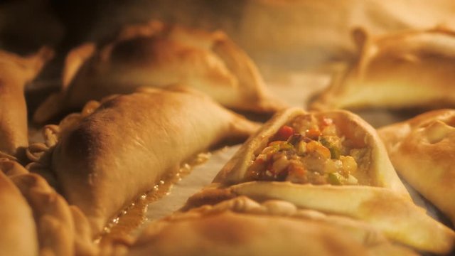 typical argentinian meal empanada cooked in oven