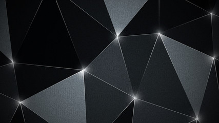 Black background with polygon design. Vector illustration. Eps10 