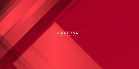 Obraz premium Red abstract background geometry shine and layer element vector for presentation design.