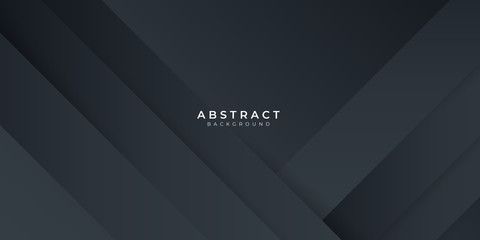 Obraz premium Modern dark black neutral abstract background for presentation design 